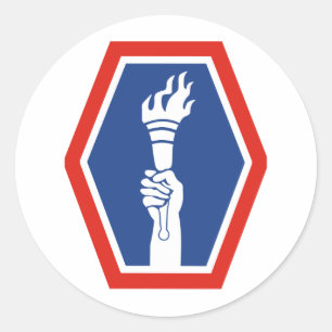100th BN 442nd Infantry Classic Round Sticker