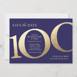 100th Business Save the Date Invitation