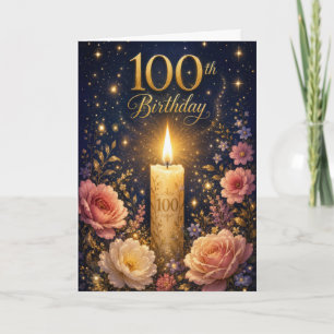 100th Candle Birthday Card