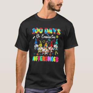 100th Day Differences 100 Days Of School Gnome Tea T-Shirt