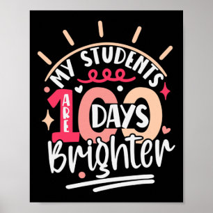 100th Day For Teacher My Students Are 100 Days Bri Poster