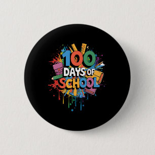 100th Day Funny Outfit Teacher & Student 100 D 6 Cm Round Badge