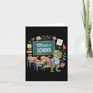 100th Day Funny Outfit Teacher & Student 100 D Card