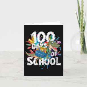 100th Day Funny Outfit Teacher & Student 100 D Card