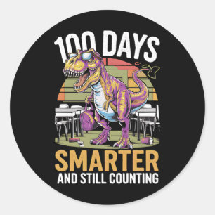 100th Day Funny Outfit Teacher & Student 100 D Classic Round Sticker