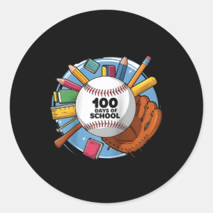 100th Day Funny Outfit Teacher & Student 100 D Classic Round Sticker