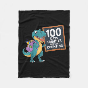 100th Day Funny Outfit Teacher & Student 100 D Fleece Blanket