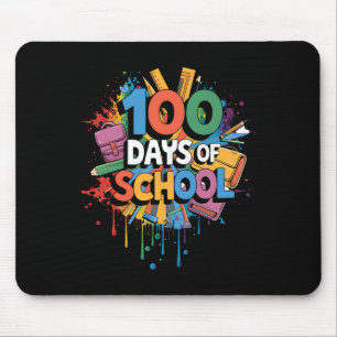 100th Day Funny Outfit Teacher &amp; Student 100 D Mouse Mat