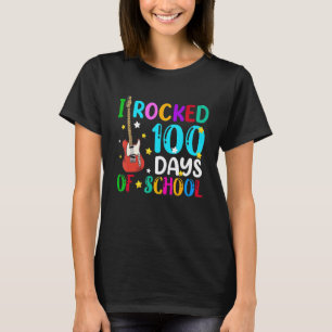 100th Day I Rocked 100 Days Of School Music Guitar T-Shirt