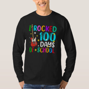 100th Day I Rocked 100 Days Of School Music Guitar T-Shirt