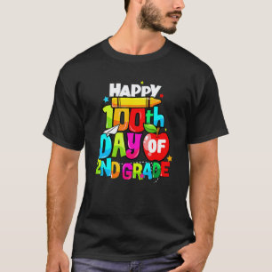 100th Day Of 2nd Grade Teacher Kids Happy 100 Days T-Shirt