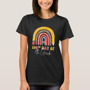 100th Day Of 7th Grade Teacher 100 Days Smarter Ra T-Shirt