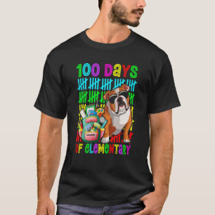 100th Day Of Elementary Boys Kids English Bulldog T-Shirt