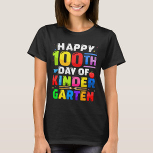 100th Day Of Kindergarten 100 Days For Teacher Kid T-Shirt