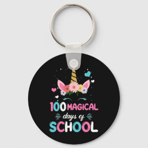 100th Day Of Kindergarten For Girls 100 Magical Da Key Ring