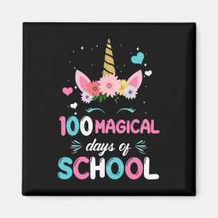 100th Day Of Kindergarten For Girls 100 Magical Da Magnet