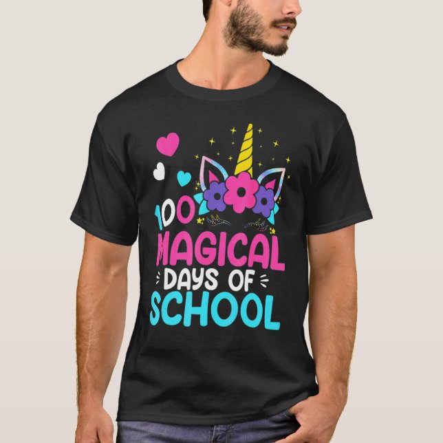 100th Day Of Kindergarten Shirt For Girls 100 Magi (Front)