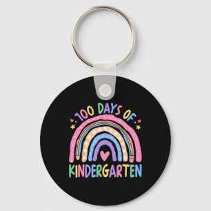 100th Day Of Kindergarten Teacher Kids 100 Days Sm Key Ring