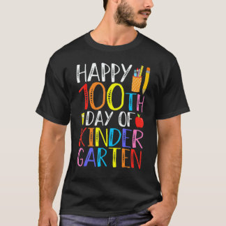 100th Day Of Kindergarten Teachers Kids 100 Days O T-Shirt