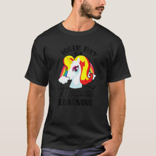 100th Day Of Magical Learning Cute Unicorn Teacher T-Shirt