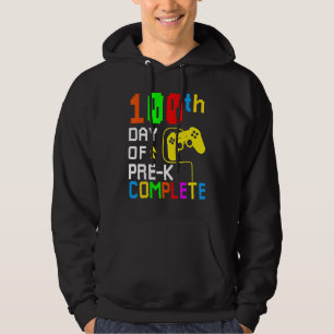 100th Day of Pre-K Complete Video Game 100 Days Gi Hoodie