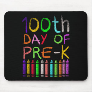100th Day Of Pre K Student Gift Happy 100 Days Of Mouse Mat