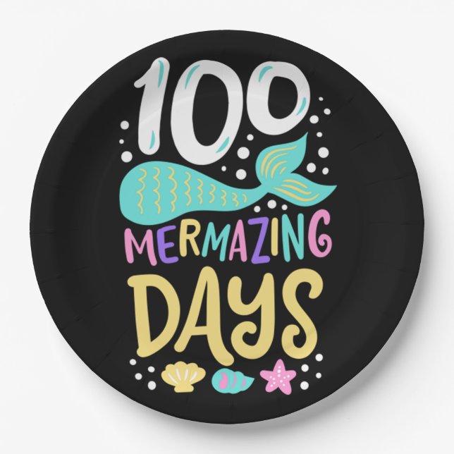 100th Day of School 100 Days 28 Paper Plate (Front)