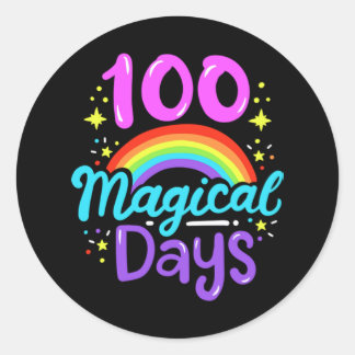100th Day of School 100 Days 35 Classic Round Sticker