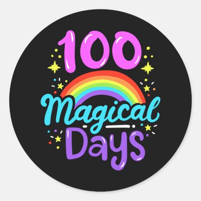 100th Day of School 100 Days 35 Classic Round Sticker (Front)