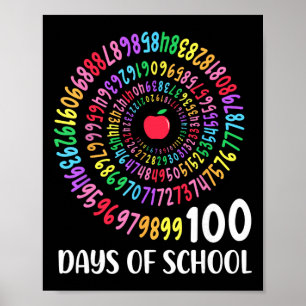 100th Day Of School 100 Days Math Number Teacher K Poster