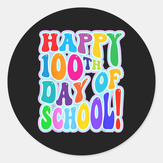 100th Day Of School 100 Days Of School 2  Classic Round Sticker (Front)