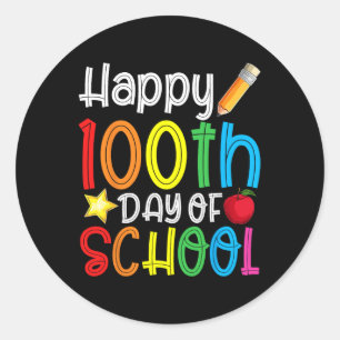 100th Day Of School 100 Days Of School Teacher Stu Classic Round Sticker