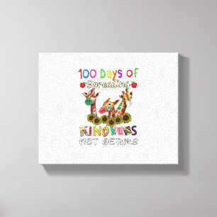 100th Day of School 100 Days Of Spreading Kindness Canvas Print