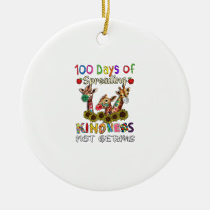 100th Day of School 100 Days Of Spreading Kindness Ceramic Tree Decoration