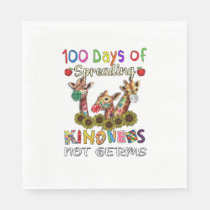 100th Day of School 100 Days Of Spreading Kindness Napkin