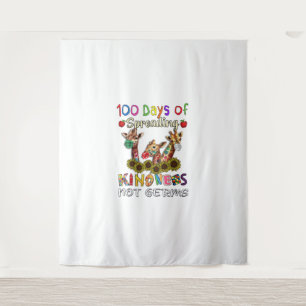 100th Day of School 100 Days Of Spreading Kindness Tapestry