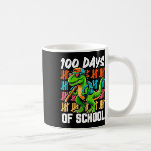 100th Day Of School 100 Days School Truck Dinosaur Coffee Mug