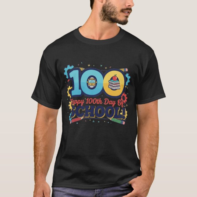 100th Day of School – 100 Days Smarter Celebration T-Shirt (Front)