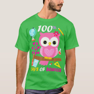 100th Day Of School 100 Days Smarter Cute Owl Love T-Shirt