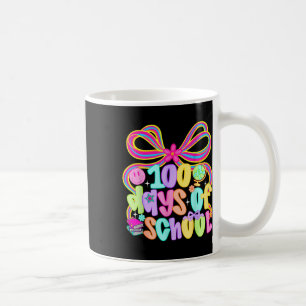 100th Day Of School 100 Days Teacher Coquette Bow Coffee Mug