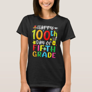 100th Day Of School 5th Fifth Grade Teacher Studen T-Shirt