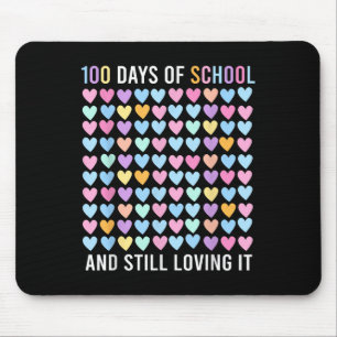 100th Day Of School And Still Loving It Hearts 100 Mouse Mat