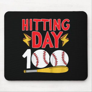 100th Day Of School Baseball 100 Days Of School Mouse Mat