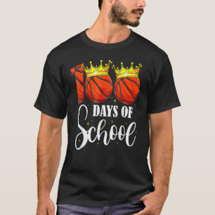 100th Day Of School Basketball 100 Days Smarter Te T-Shirt