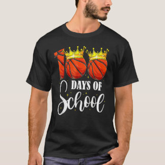 100th Day Of School Basketball 100 Days Smarter Te T-Shirt