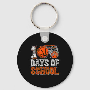 100th Day Of School Basketball Kids 100 Days Of Sc Key Ring