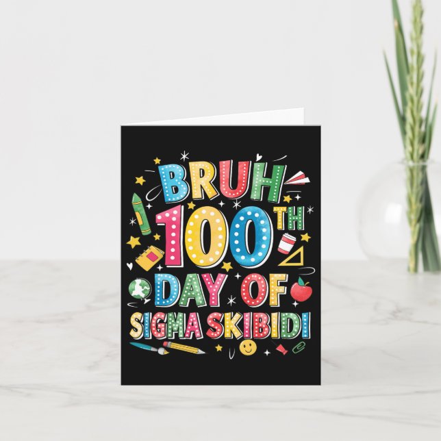 100th Day Of School Boys  Card (Front)