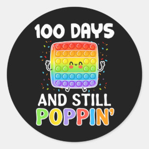 100th Day Of School Boys Girls Kid 100 Days And St Classic Round Sticker