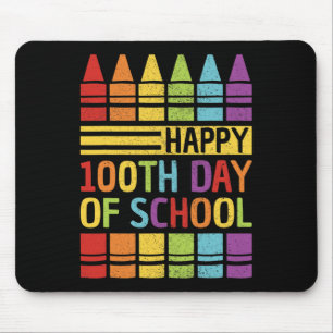 100th Day Of School Boys Girls Kids 100 Days Of Sc Mouse Mat