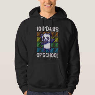 100th Day of School Boys Girls Kids  Dabbing Panda Hoodie